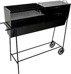Churrasqueira Espetinho Aço FE Grelhas Carrinho 100x99x26cm