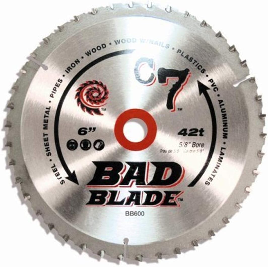 BB600 C7 Bad Blade 6-Inch 42 Tooth With 5/8-Inch Arbor