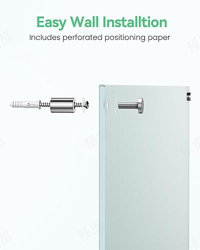 Miniatura 4 de VUSIGN Pizarra de cristal de borrado en seco de 48 x 72 pulgadas, pizarras blancas Magnetie para paredes, pizarra blanca de vidrio grande sin marco,