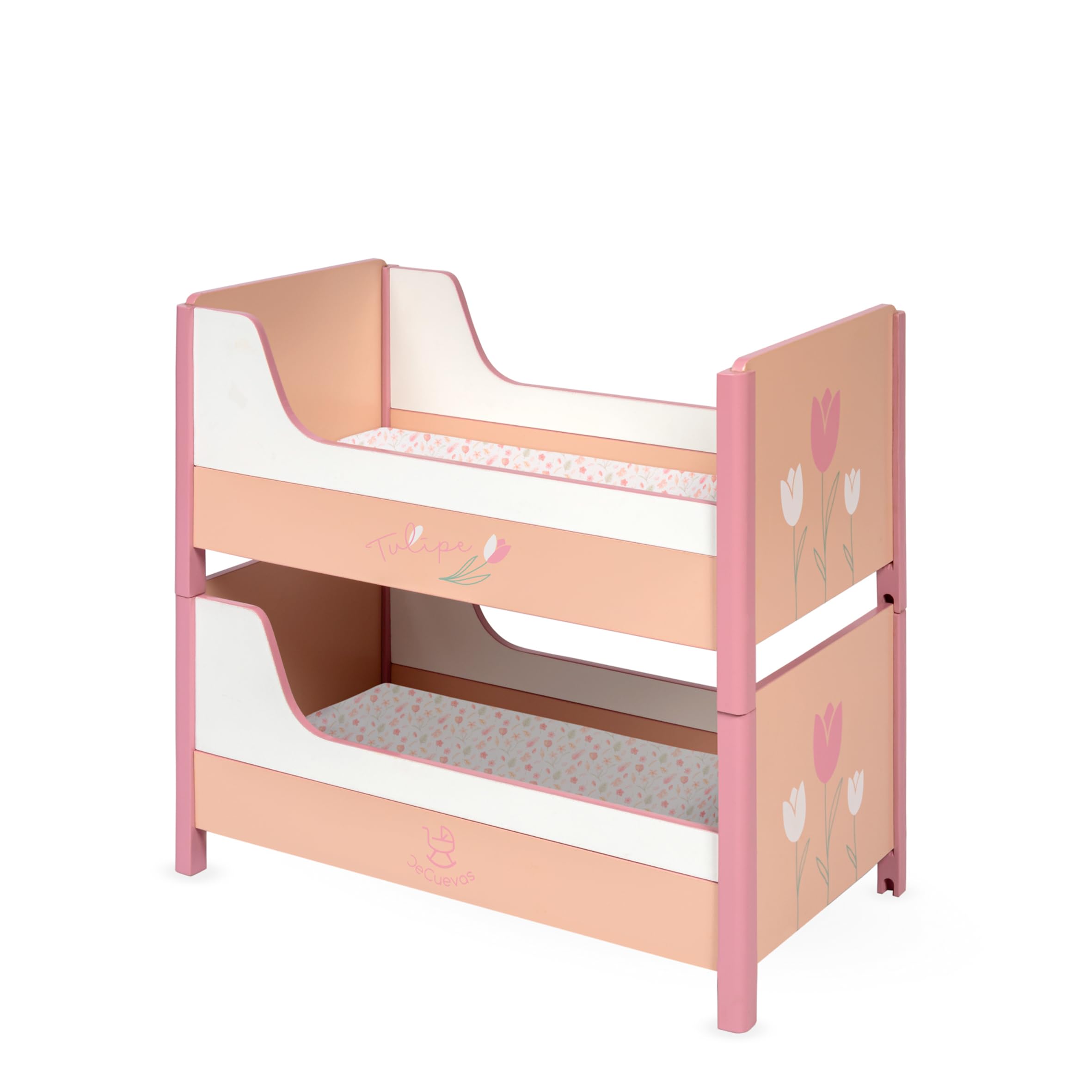 DE CUEVAS TOYS- Litera Madera Muñecas, Color Rosa, Grande (54274)