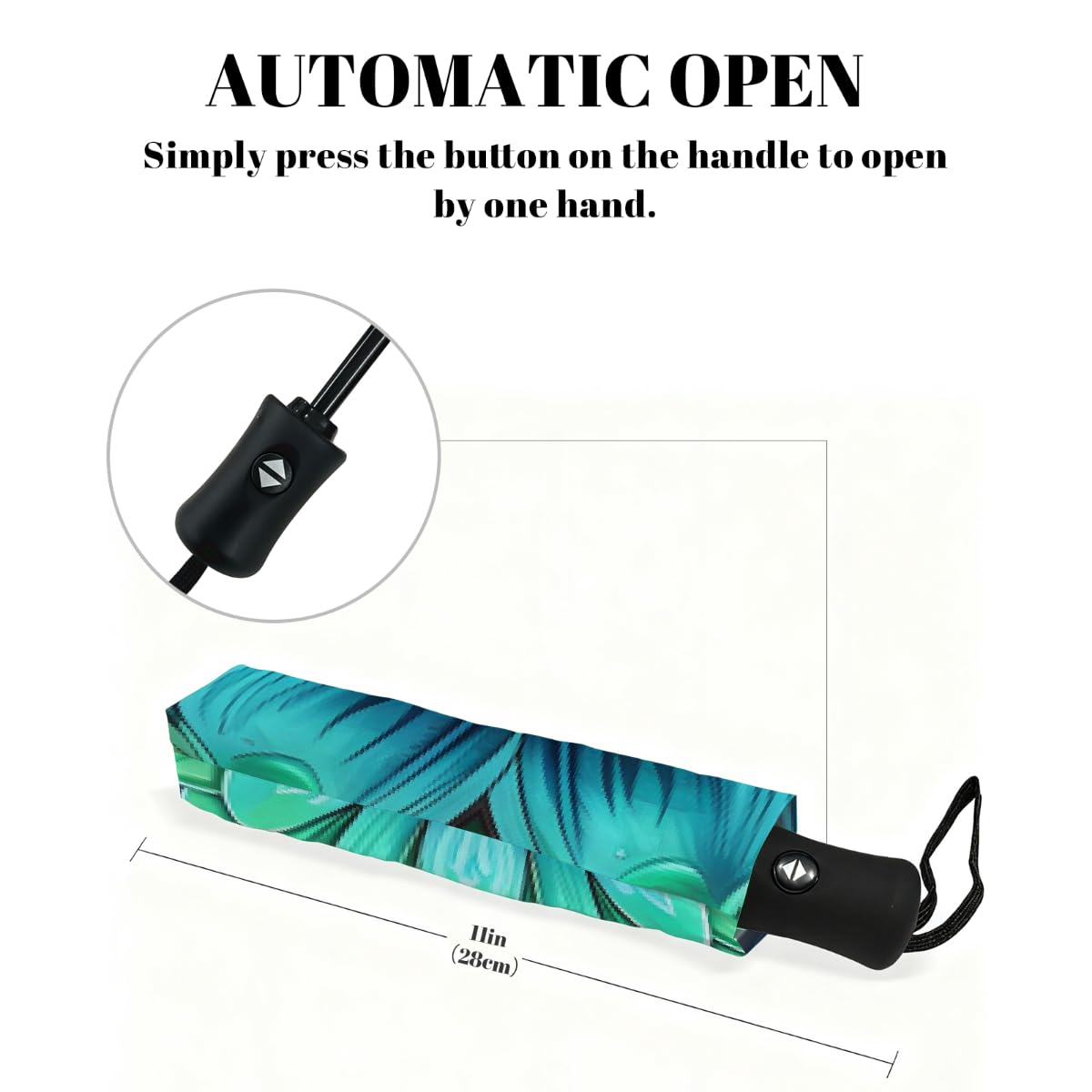 Paraguas compacto de viaje resistente al viento, plegable, para lluvia, apertura automática, protección contra rayos UV y agua