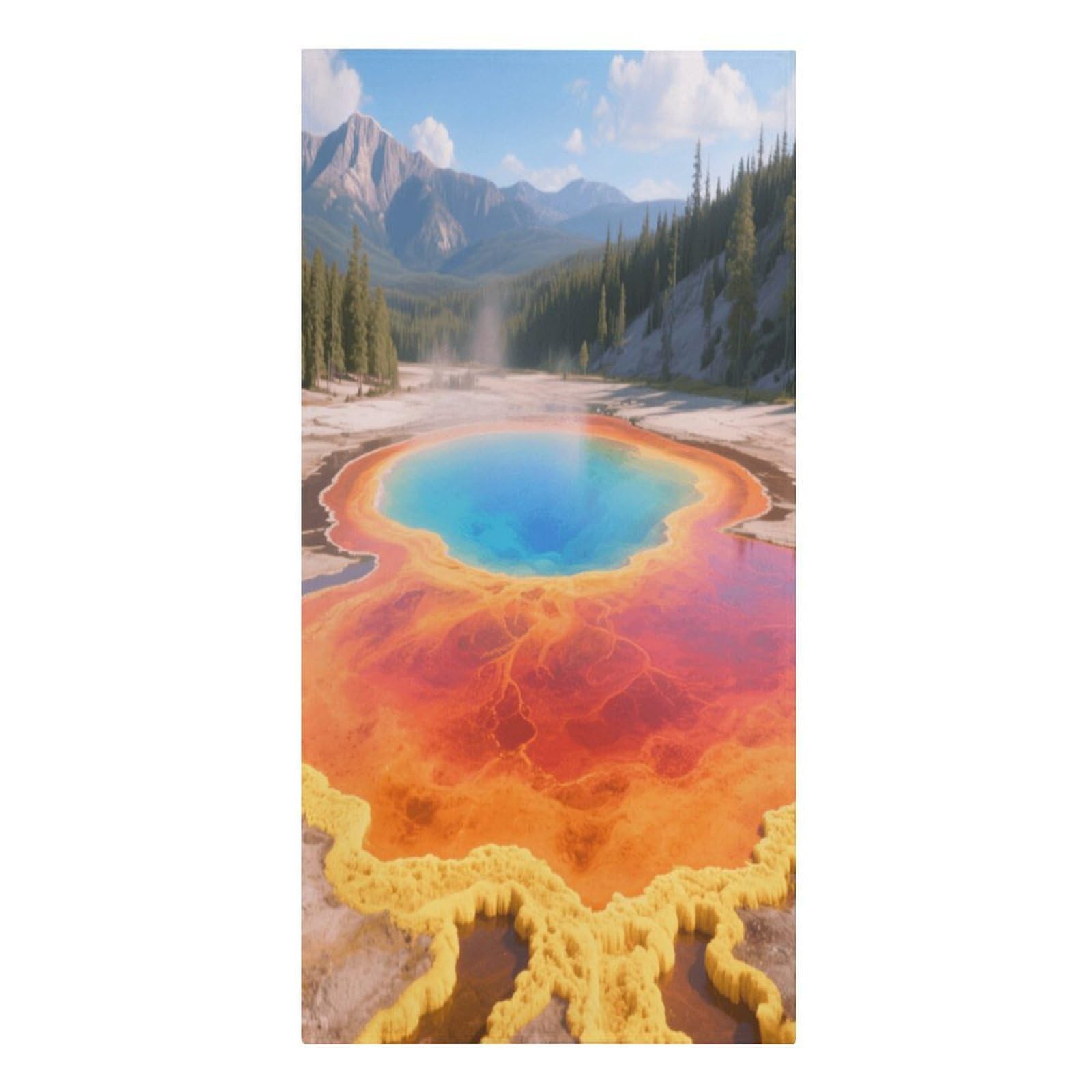 Fekiloot Men's Style Grand Prismatic Springs Large Beach Towel, Travel Towel For Adults Wo, Pool Towels For Beach, Camping, Swim Pool, Gym, Sports& Yoga 61.4"X30.3"