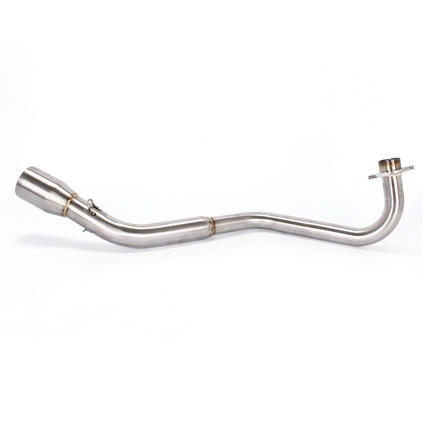 Motorcycle Full Exhaust Pipe, MoreChioce 51mm Stainless Steel Exhaust Connection Link Pipe Compatible with MSX125 2013-2018