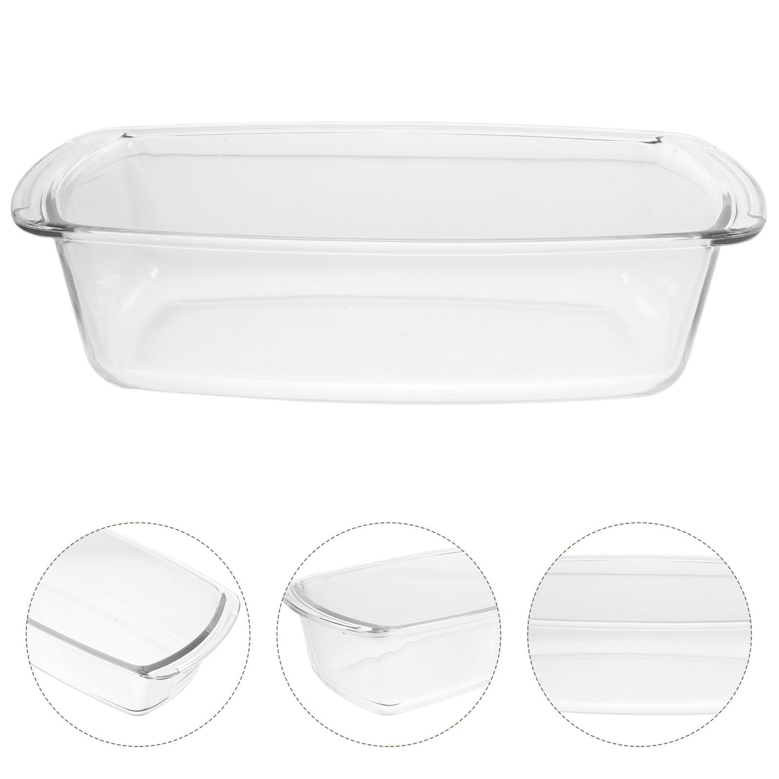 Moule Rectangulaire en Verre 1,8 L pour Cuisson Homogène et Résistance aux Chocs, Plat de Service Mie et Gâteau la Maison