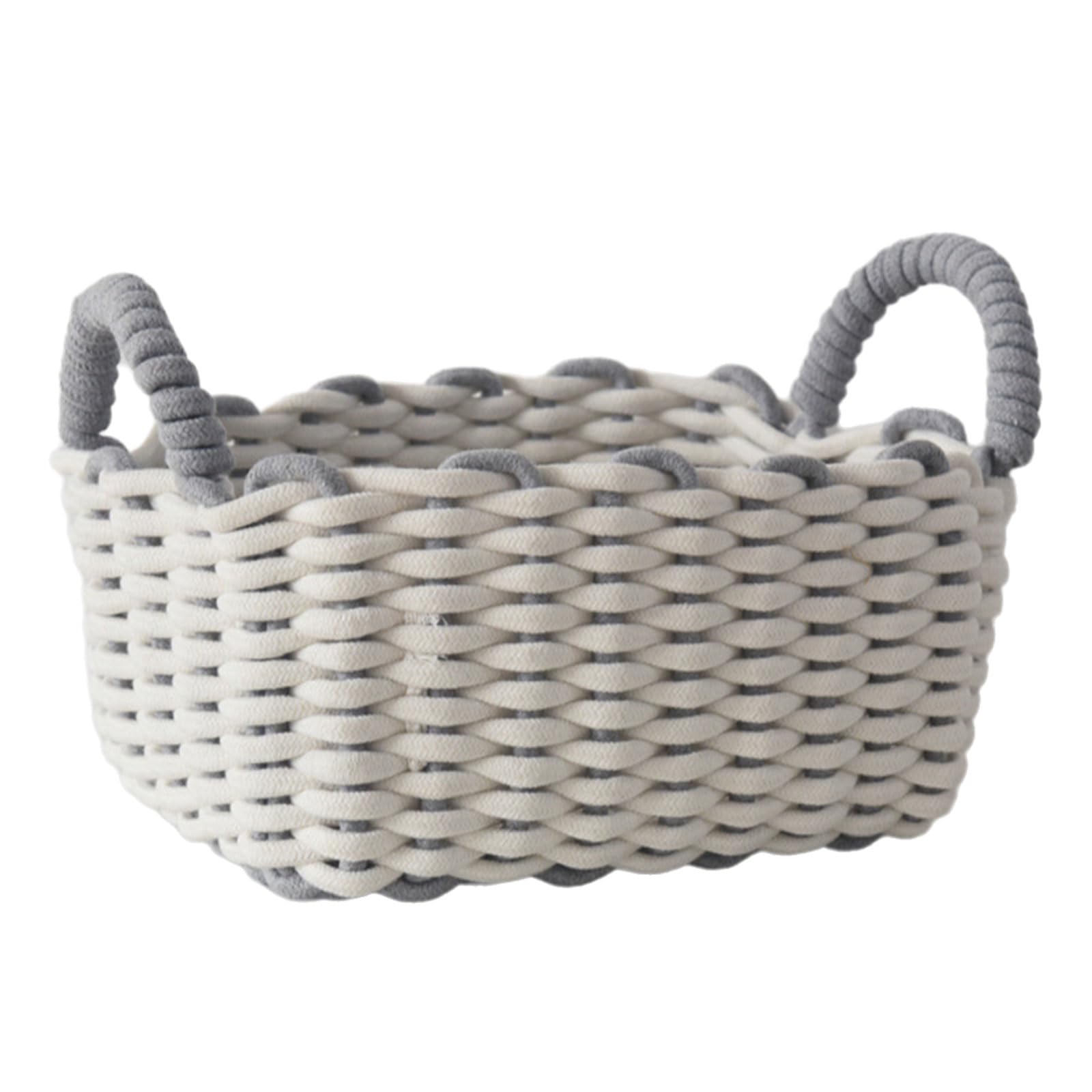 Jazuaiao Cotton Rope Handwoven Baskets for Decoration and Storage Organization Portable for Most Homes Daily Use Kids Room Basket