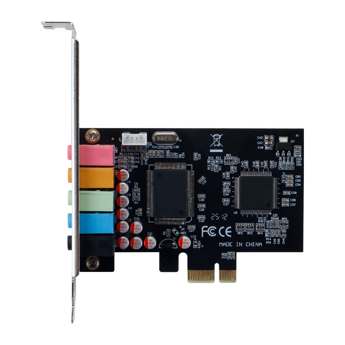 Scheda audio interna 5.1 per PC per Windows Xp/7/8/10 Scheda stereo 3D CMI8738 PCI-E 7/Vista/XP 32/64 bit