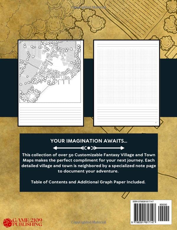 Fantasy Town and Villiage Maps for Role Playing Game Masters: Collection of Over 50 Customizable Town and Village Maps for Role Playing Games ( TTRPG ... Game Map Collections for Game Masters) - Image 2