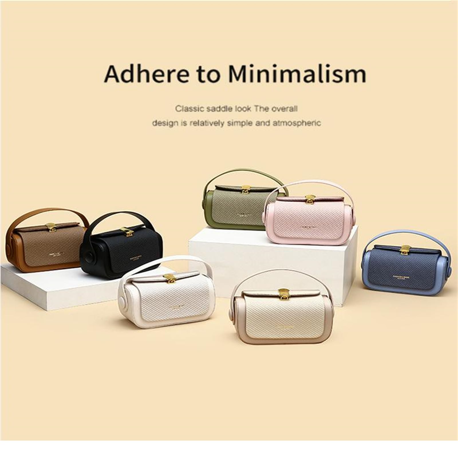 Borsa Elegante Quadrata Piccola da Donna Perfetta per A Tracolla Primaverile Ed Estiva-Verde