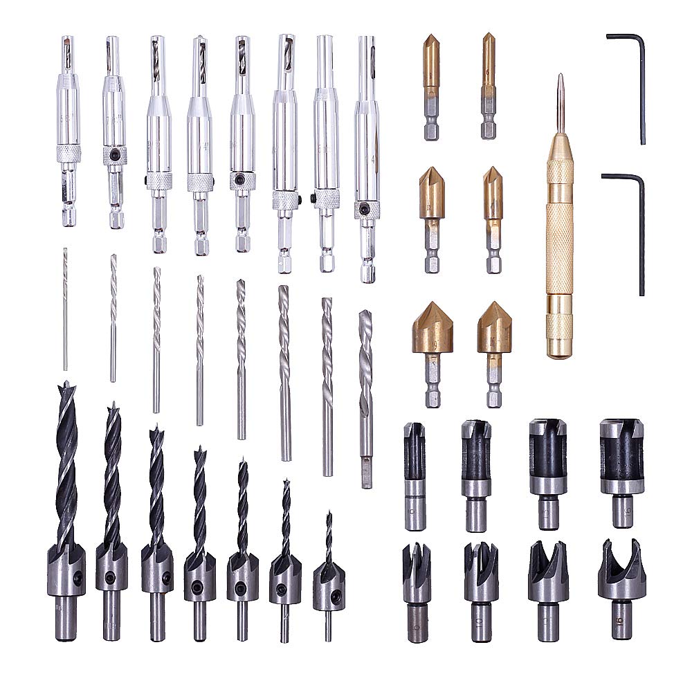 6Pcs Countersink Drill Bits 