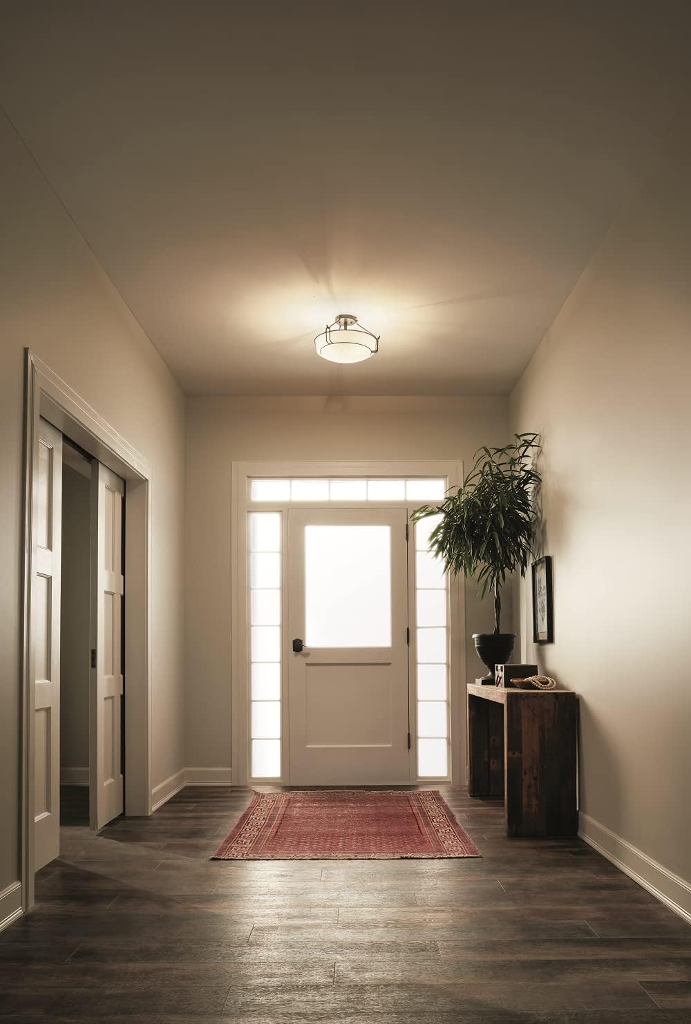 Lоwеѕt Prісе Kichler Lighting Alkire 16.5 3 Light Semi Flush with Satin Etched White Glass in Olde Bronze