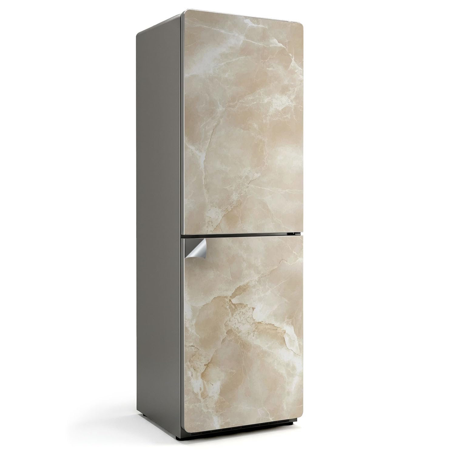 Sticker marbre naturel pour frigo 60x190 cm adhésif et résistant