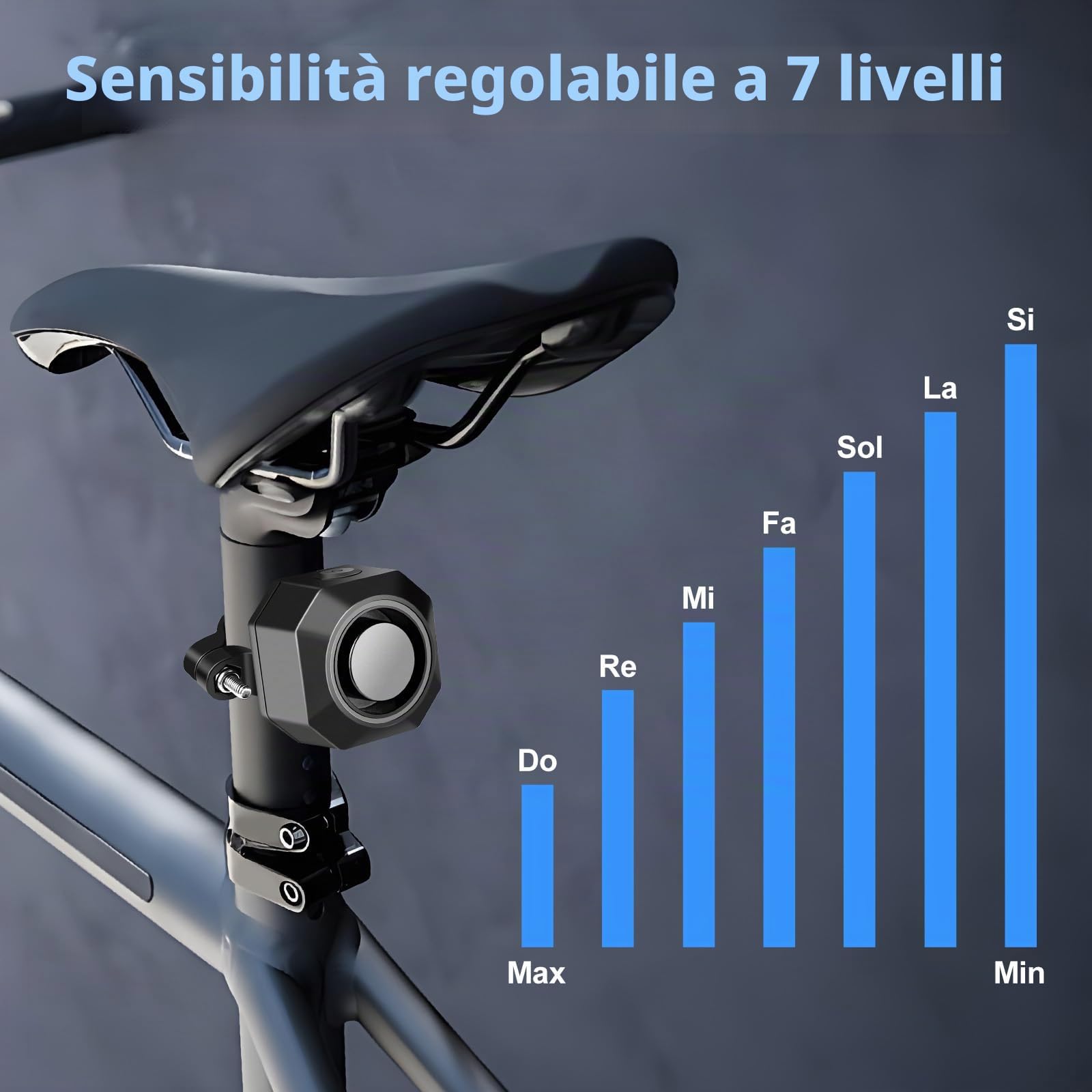 Cruxer Allarme Bici Ricarica USB per Monopattino Elettrico, Moto, Accessori Bicicletta Elettrica, Antifurto Scooter Con Telecomando, Allarme Sonoro per Porta/Finestra