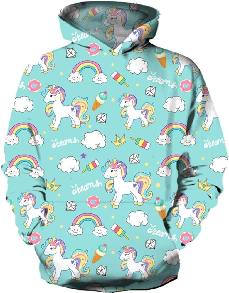 HaniLav Kids Novelty 3D Printed Sweatshirt Girl Boy Galaxy Pullover Hoodies