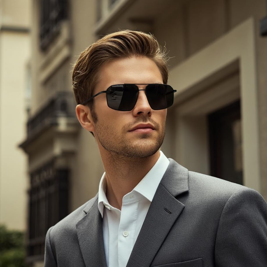 FEISEDY Vintage Polarized Aviator Sunglasses Men Women Classic American Gradient Lens UV400 Protection B0273 - Image 2