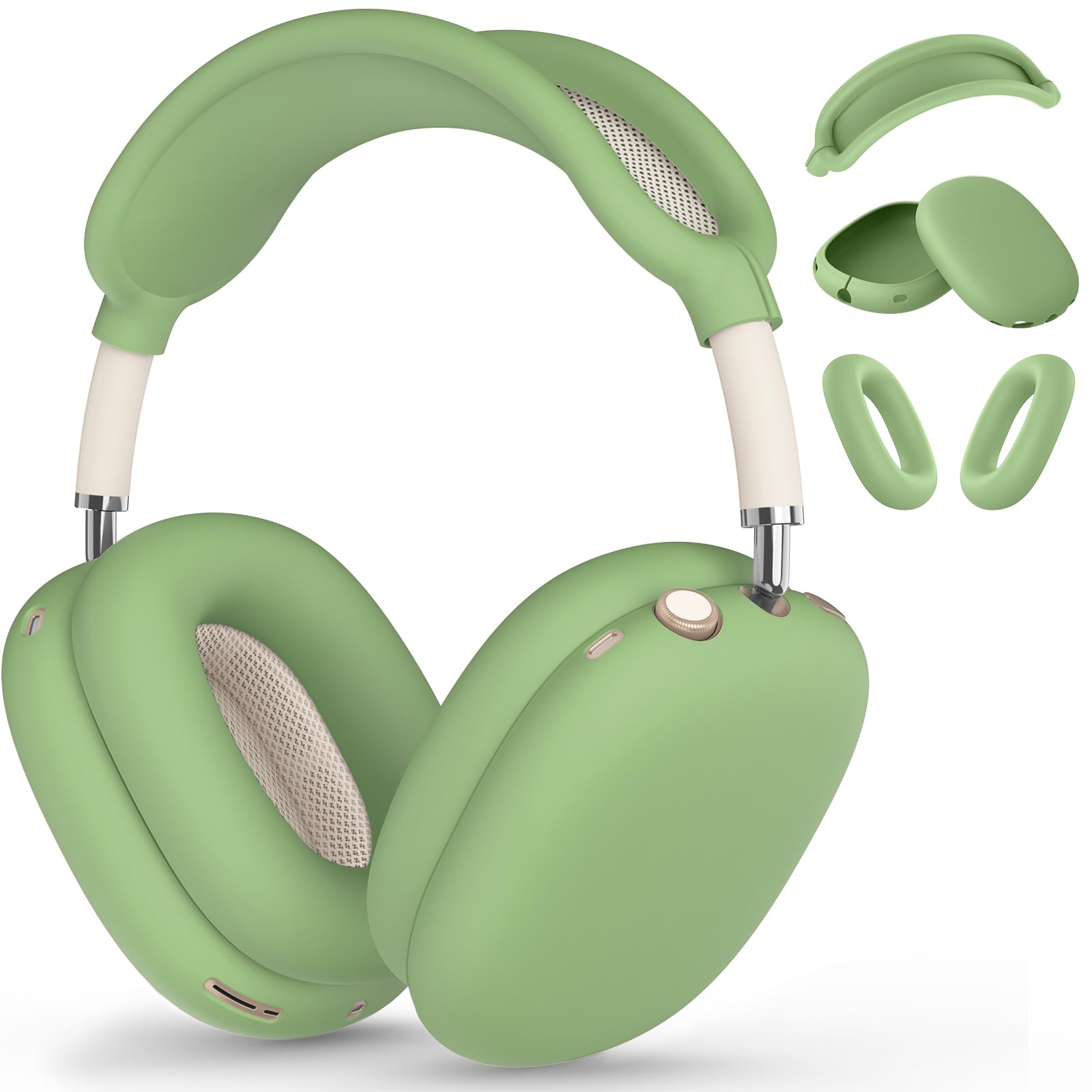 Silicone Case Cover for AirPods Max, Ear Pad Case Cover/Ear Cups Cover/Headband Cover for AirPods Max Headphones, Accessories Soft Silicone Protector