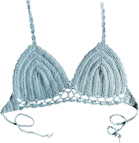 Bikini Tops for Teen Girls Push up Swimsuit Beachwear Women Bikini Padded Swimwear Lace Knitting Top Plus Swim