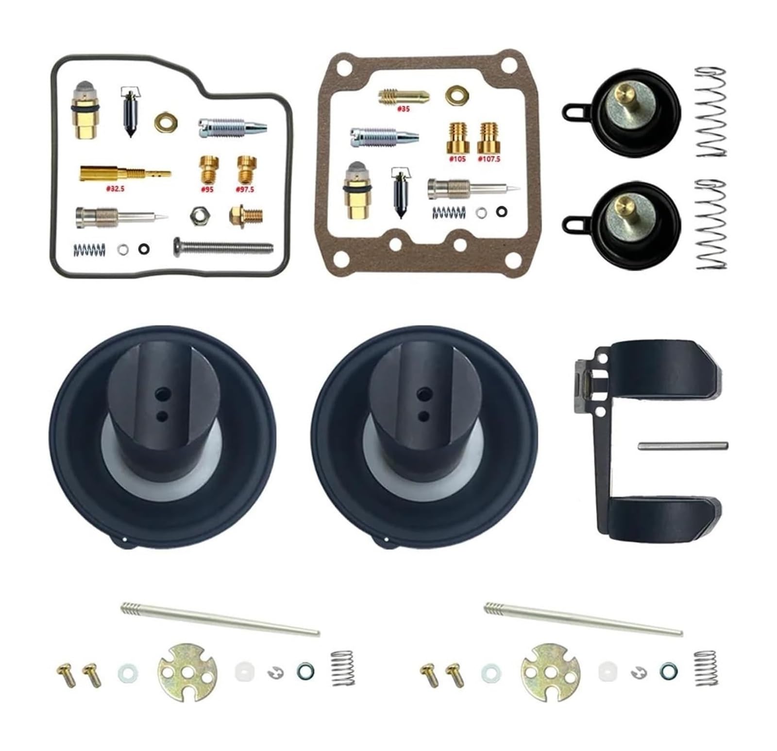 Carburateur Kit Pour Suzuki Pour INTRUDER 400 VS400 AVANT ARRIÈRE Membrane Flotteur Pièces Moto Carburateur Réparation Kit(Color 8)