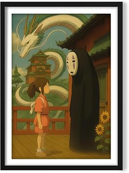 KARTPOST3R Spirited Away Anime Tablo Poster No 0042  er eveli