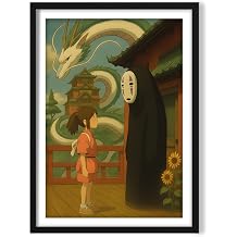 KARTPOST3R Spirited Away Anime Tablo Poster No 0042  er evesiz
