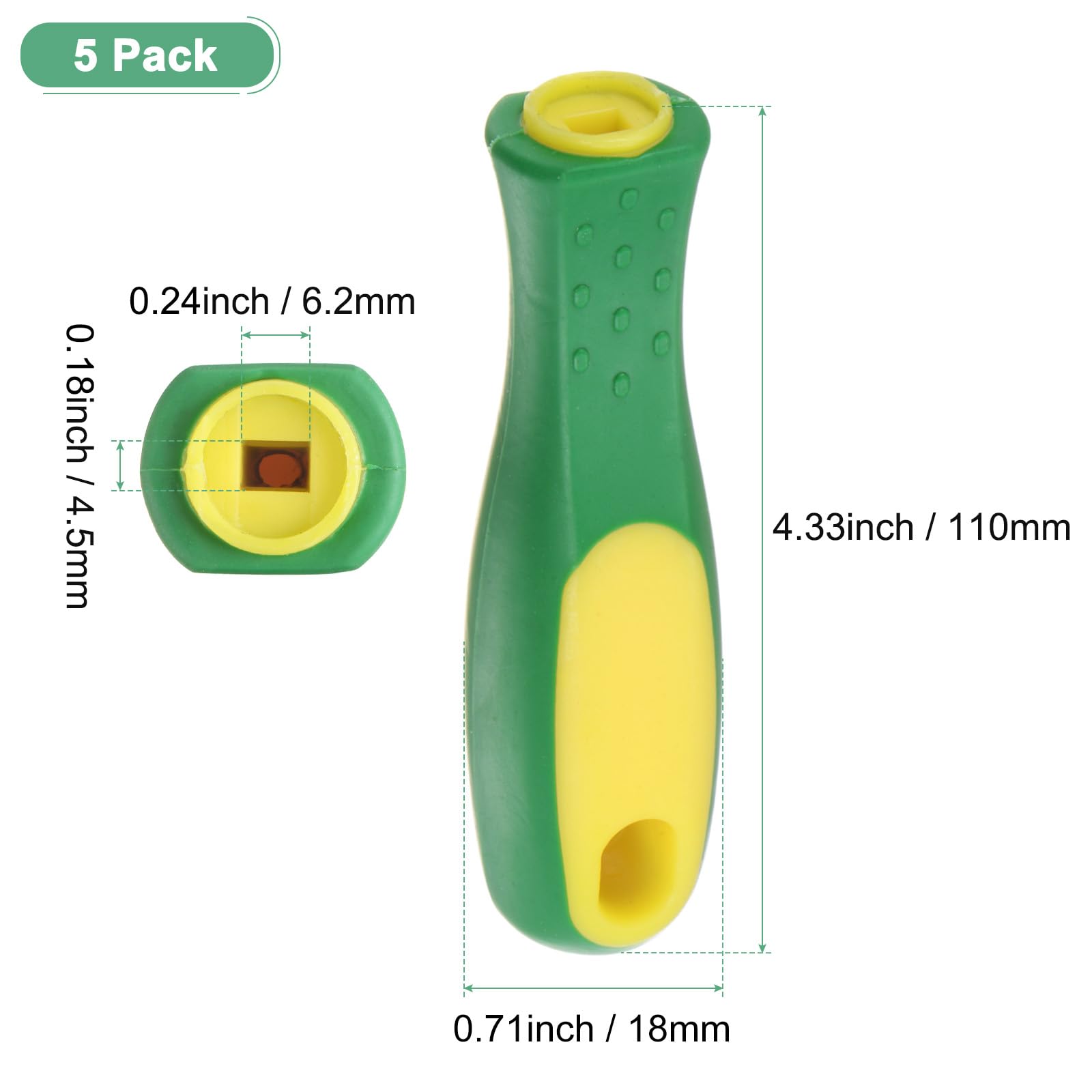 M METERXITY 5-Pack Rubber File Handle - Image 3