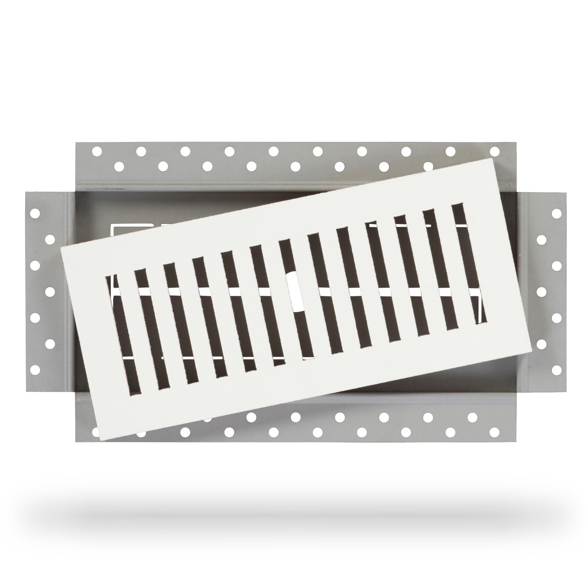 BreezeLux BL410 Magnetic Air Supply Vent Cover, Fits 4" x 10" Duct Openings | Flush-Mount Panel • Removable • Paintable Finish • Cement Board •