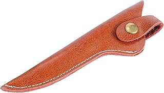 حقيبة تخزين لمقص الشعر، حقيبة جلدية لمقص تصفيف الشعر، حقيبة بارا جاردار، حقيبة مقص الحلاقة، حافظة جلدية واقية للمقص، بني متعدد الالوان، بني، 17 × 5 سم، رياضي، من فوميز.