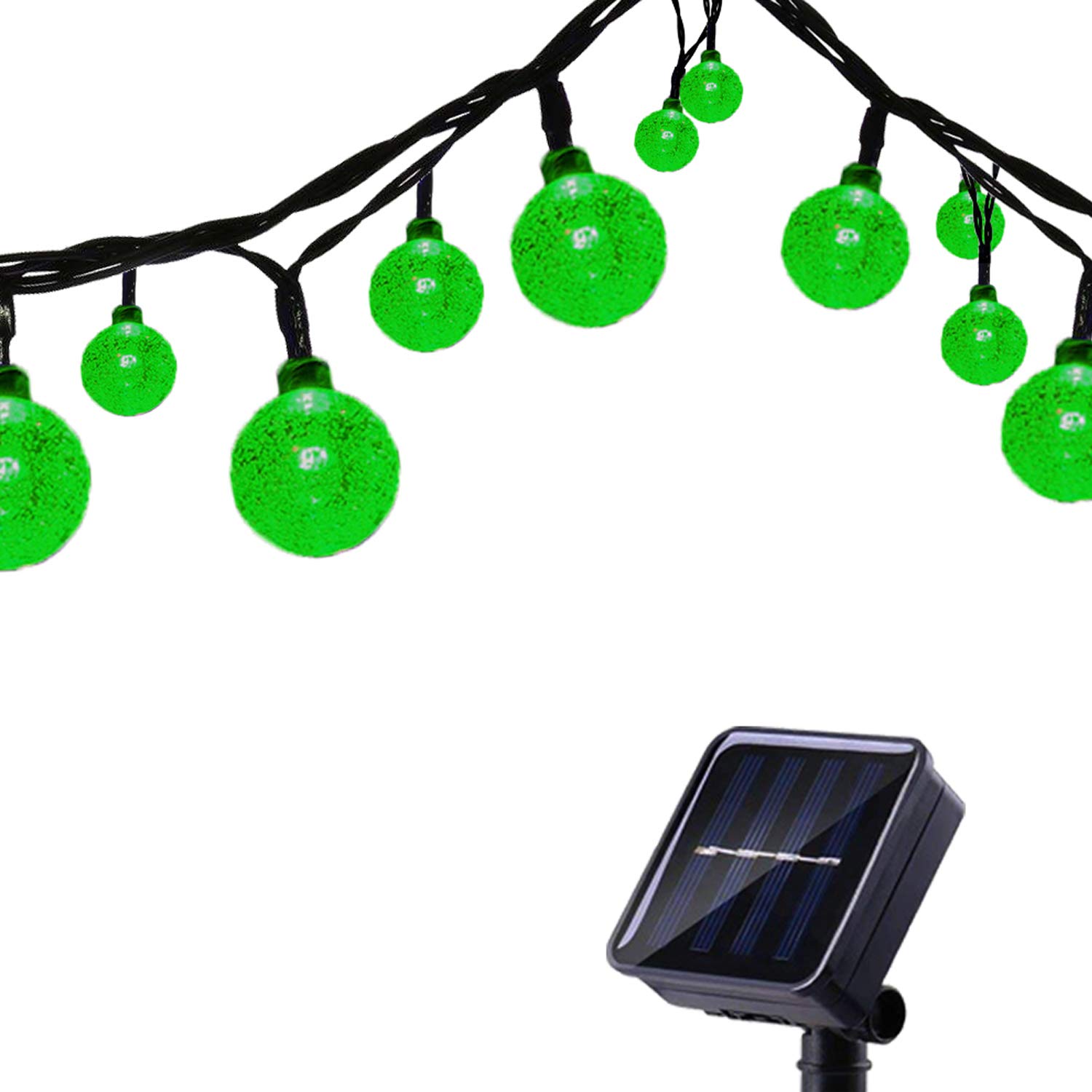 Tuokay, Solar Fairy Lights with Balls, Waterproof 6m 30 LED 8 Twinkling Modes Outdoor Garden Lights, Decorative Lighting String Lights for Home Gazebo Patio Lawn Ornament (Green)