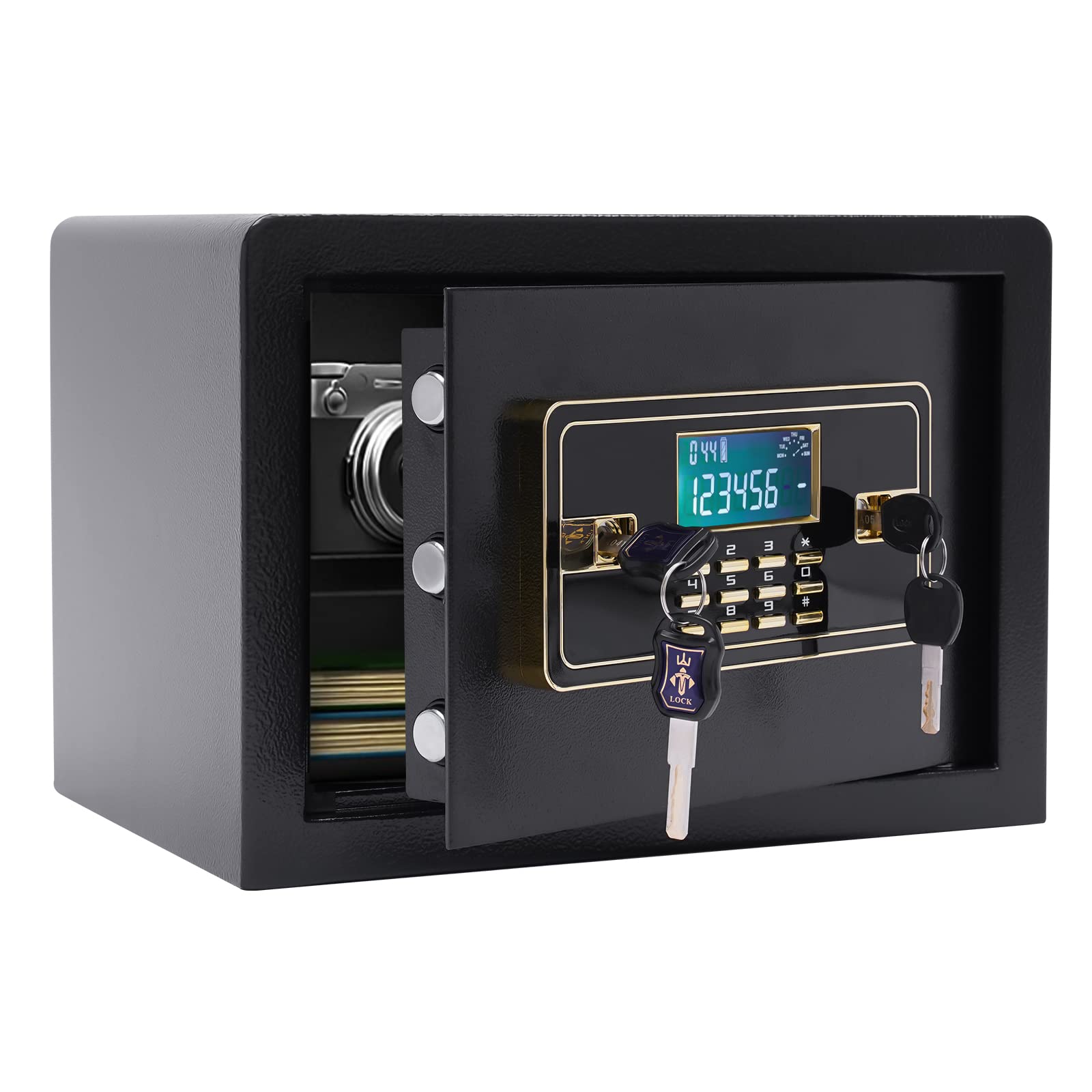 Cassaforte da 22 l, ignifugo con impermeabile, cassaforte per mobili con tastiera, cassaforte digitale per casa, affari, monili e documenti