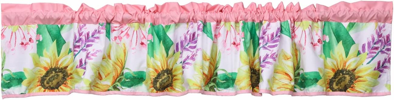 11 Pieces Sunflower Elephant Nursery Crib Bedding Set for Girls Quilt/Sheet/Skirt/Pillow Case/Diaper Stacker/Blanket/Window Valance/