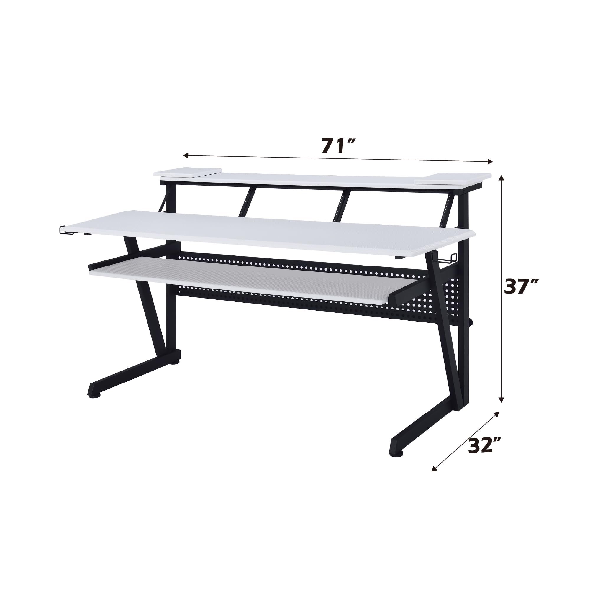 Amazon.com: Acme Saida MDF Wood and Metal Rectangular Music Desk