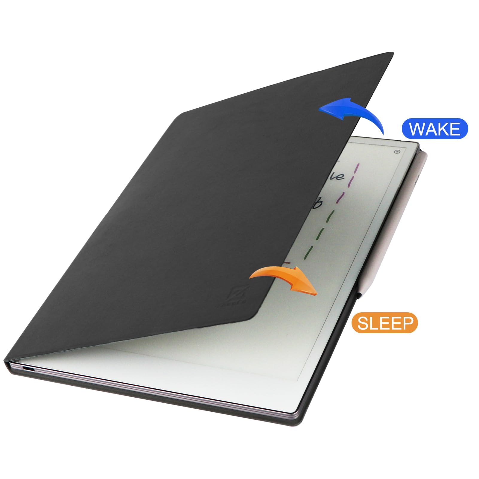 ZhaoCo Hülle Echtes Leder für Remarkable Paper Pro Tablet 11.8" 2024, Schlanke Magnetische Schutzhülle Buch Folio Cover - Gerben