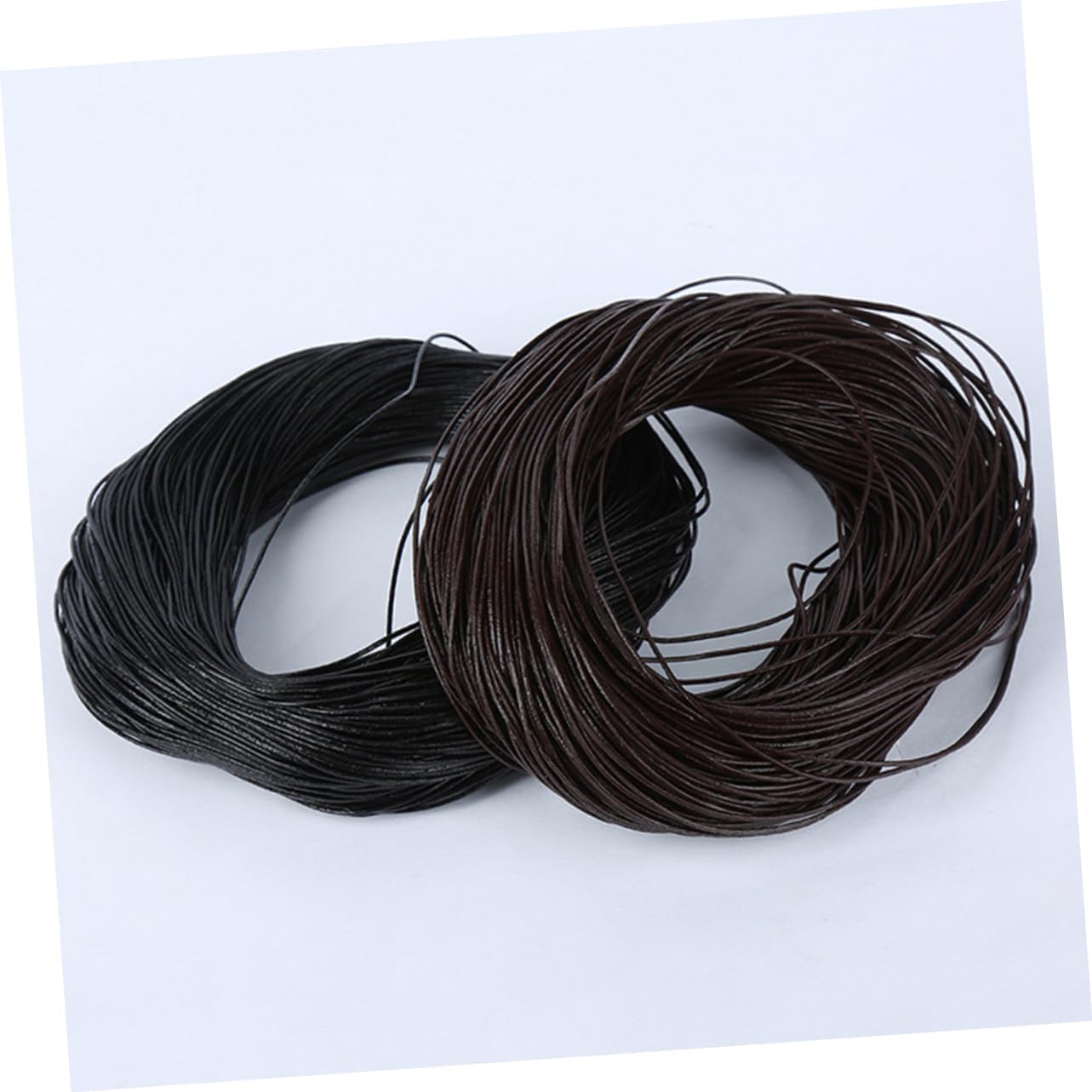 Gadpiparty Leather Cords for Jewelry Making Round Cowhide Rope Bulk Waxed Cord Necklace Beading