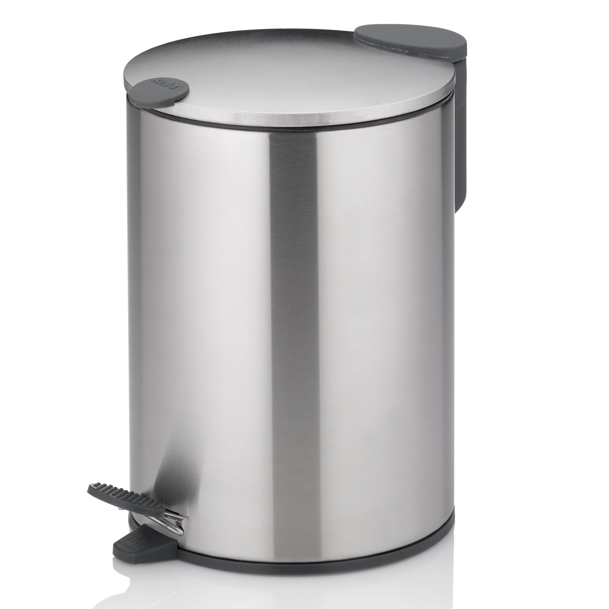 kela 23615 Dust Bin, 3 l, Silent Close, Metal, Mats, Silver Matte โ image 1