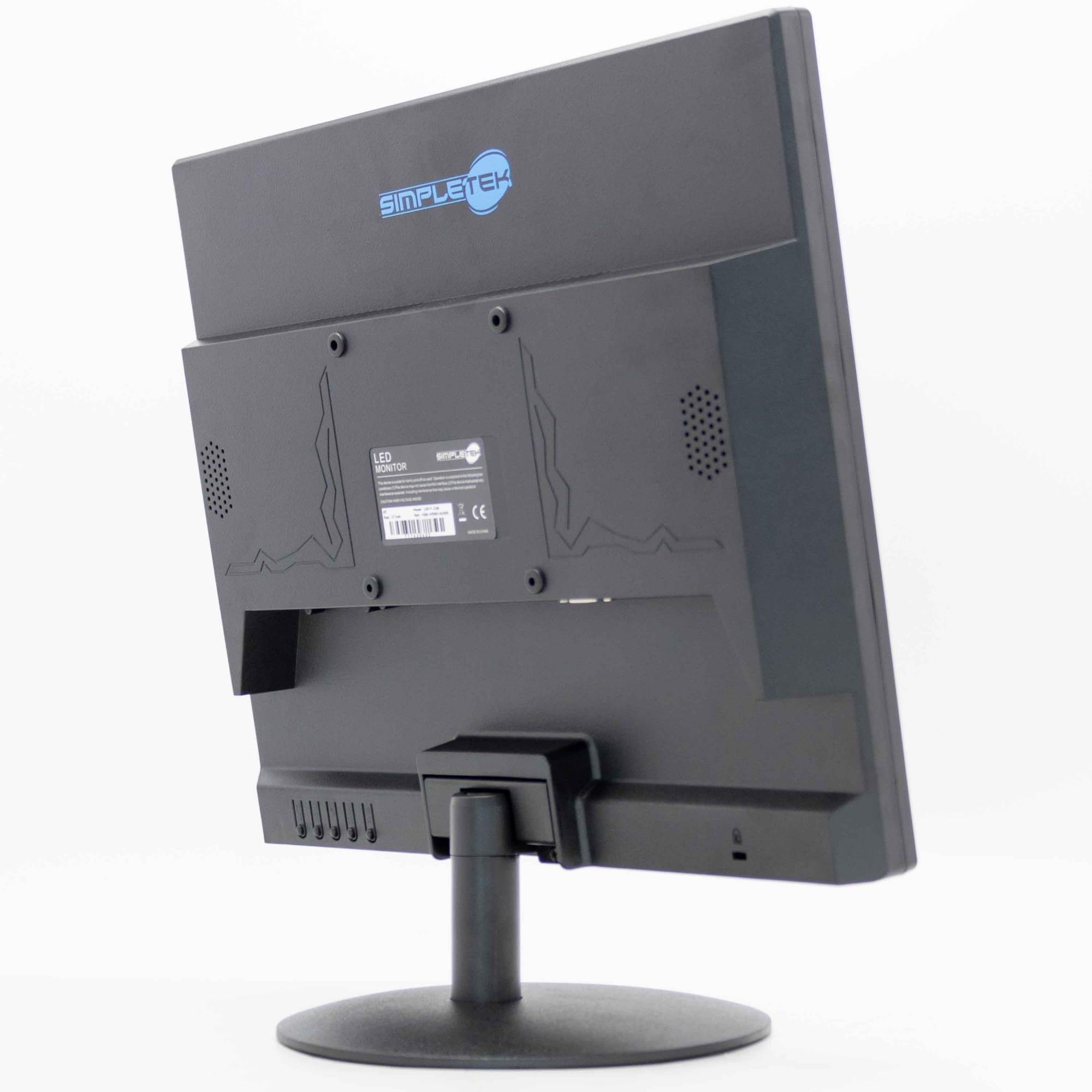 SIMPLETEK - Monitor HD 17" 4:3 5:4 | HDMI VGA | Speaker integrati | VESA 75x75mm | Ideale per Casse DVR Sistemi di Sicurezza Uffici