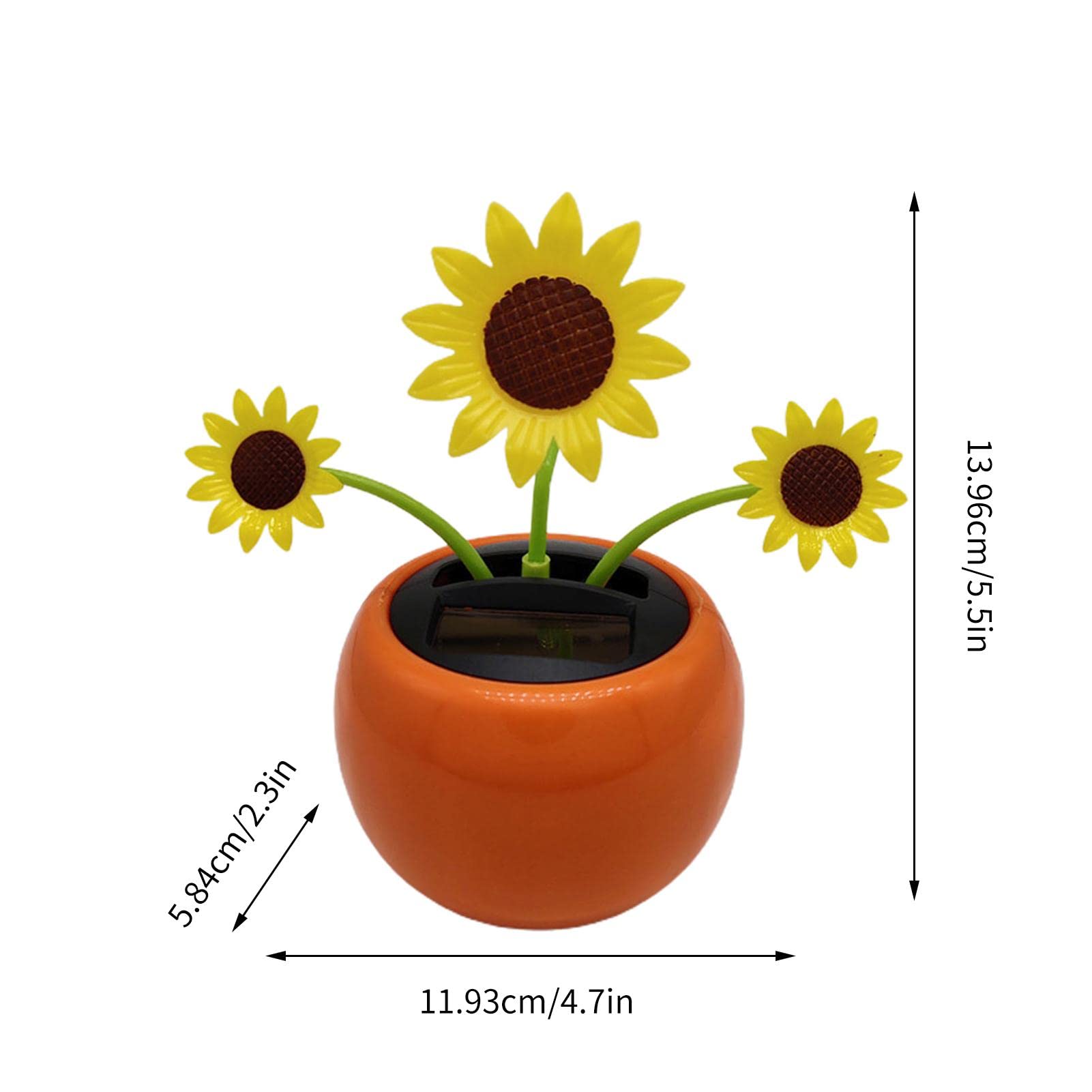Girasole Danzante A Energia Solare - Giocattolo Animato Per Auto, Scrivania, Ufficio, Decorazione Solare