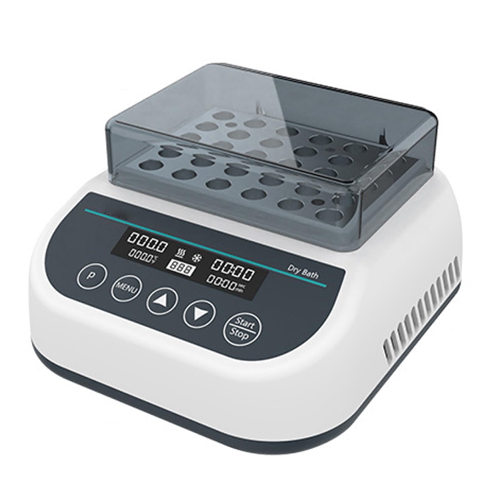 Cyfrowy Inkubator Sucha Kąpiel, Laboratoryjny Blokowy Podgrzewacz z 9 Programowalnymi Ustawieniami - Wyświetlacz LED i Termostatyczna Kontrola Temperatury do PCR, Przygotowania Próbek i Badań DB100C