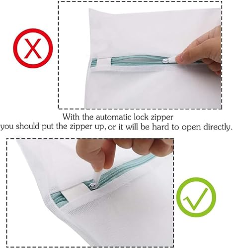 Miniatura 3 de Bolsas de malla para lavandería, 6 piezas, bolsa de malla para lavandería, bolsa de lavandería para lavadora para lavar ropa delicada, bolsas de