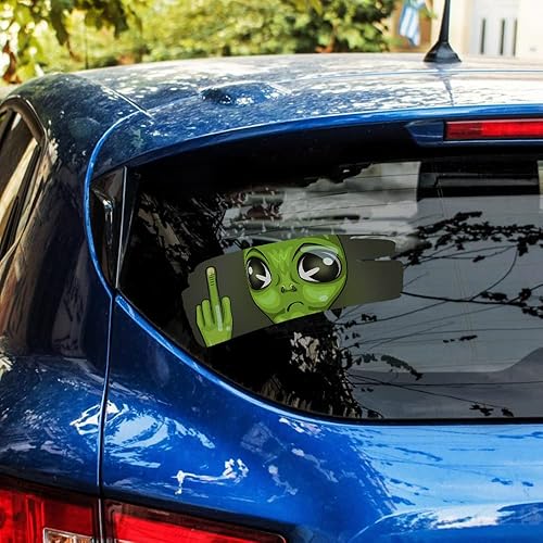 Miniatura 4 de Vesvory - 2 calcomanías divertidas de vinilo 3D para parachoques de automóvil, calcomanías autoadhesivas de doble cara para autos, ventanas,