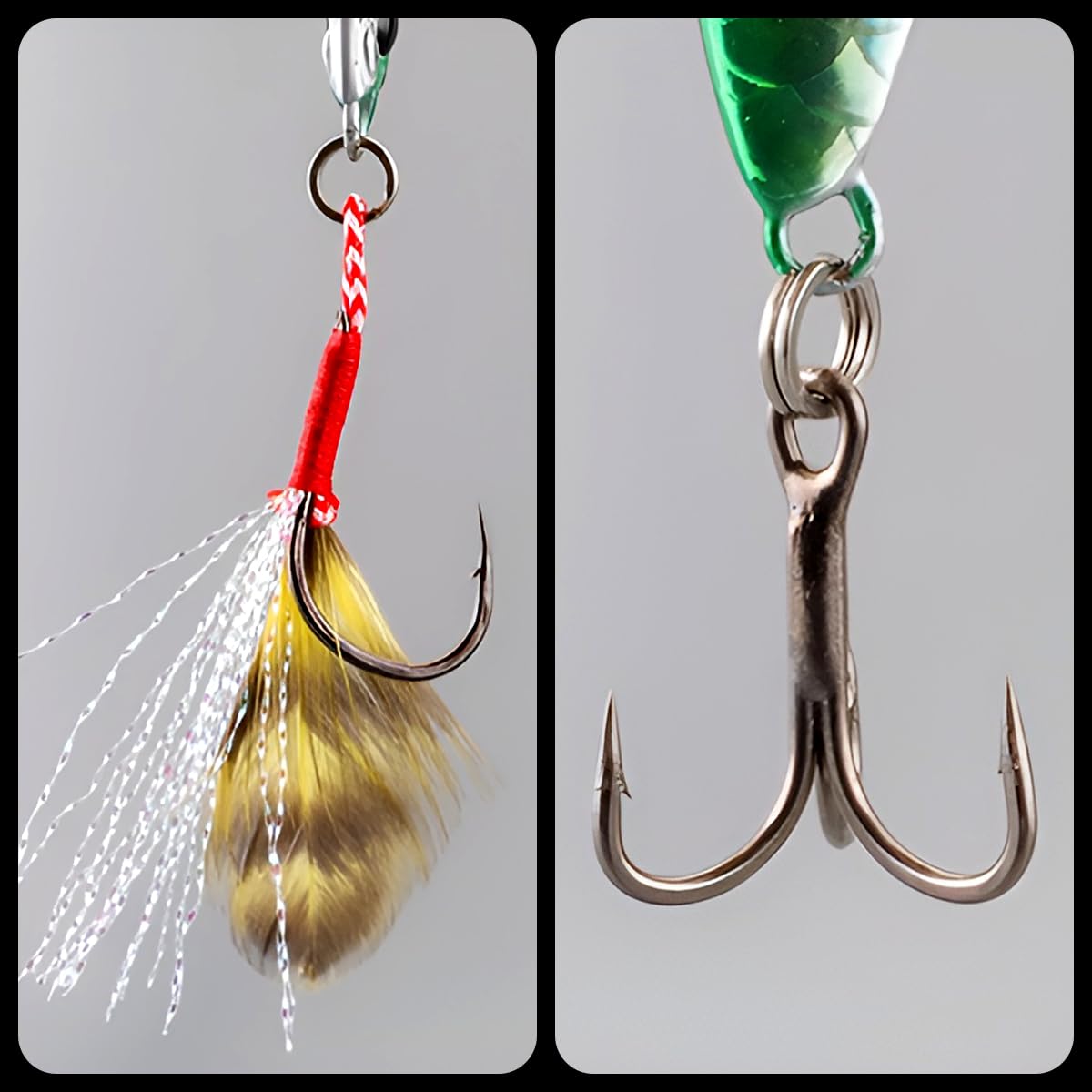 Señuelos de Pesca Que Se Hunden, WASAGA 5 Piezas 7g/10g/15g/20g/25g/30g Plantillas de Cebos de Pescado Giratorios Duros de Metal para Perca de Trucha Lucio de Lubina de Salmón