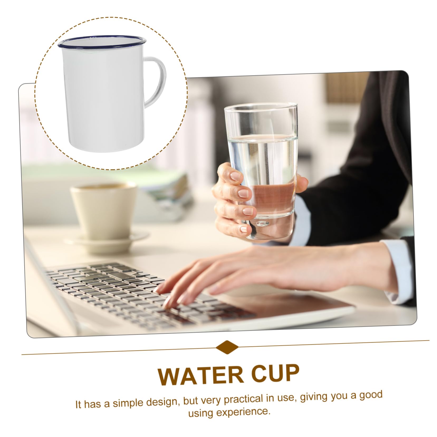 Alipis 4 Stück Emaille-Messbecher Emaille-Topf faltbare Wasserflasche Outdoor-Camping-Becher Tassenreise emaille tassen kaffeekännchen coffee pot wassernapf Tasse Becher Becherbecher Weiß