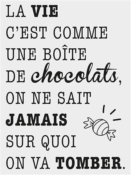 Atmosphera 1 Planche Sticker Deco Citation Chocolat 30 X 40 Cm Amazon Fr Bricolage