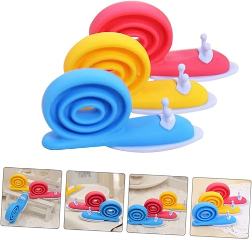 Miniatura 2 de 6 piezas de clip decorativo para puerta, protector de dedo de caracol, tapón de puerta de caracol, tapón decorativo para puerta de cuarto de bebé,