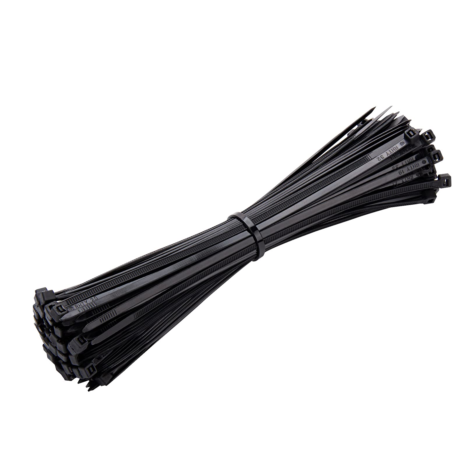Beinear 100 Pack of Black Cable Ties, 200mm x 3.6mm, 8" Premium Tie Wraps - Self Locking, Strong Nylon Zip Ties
