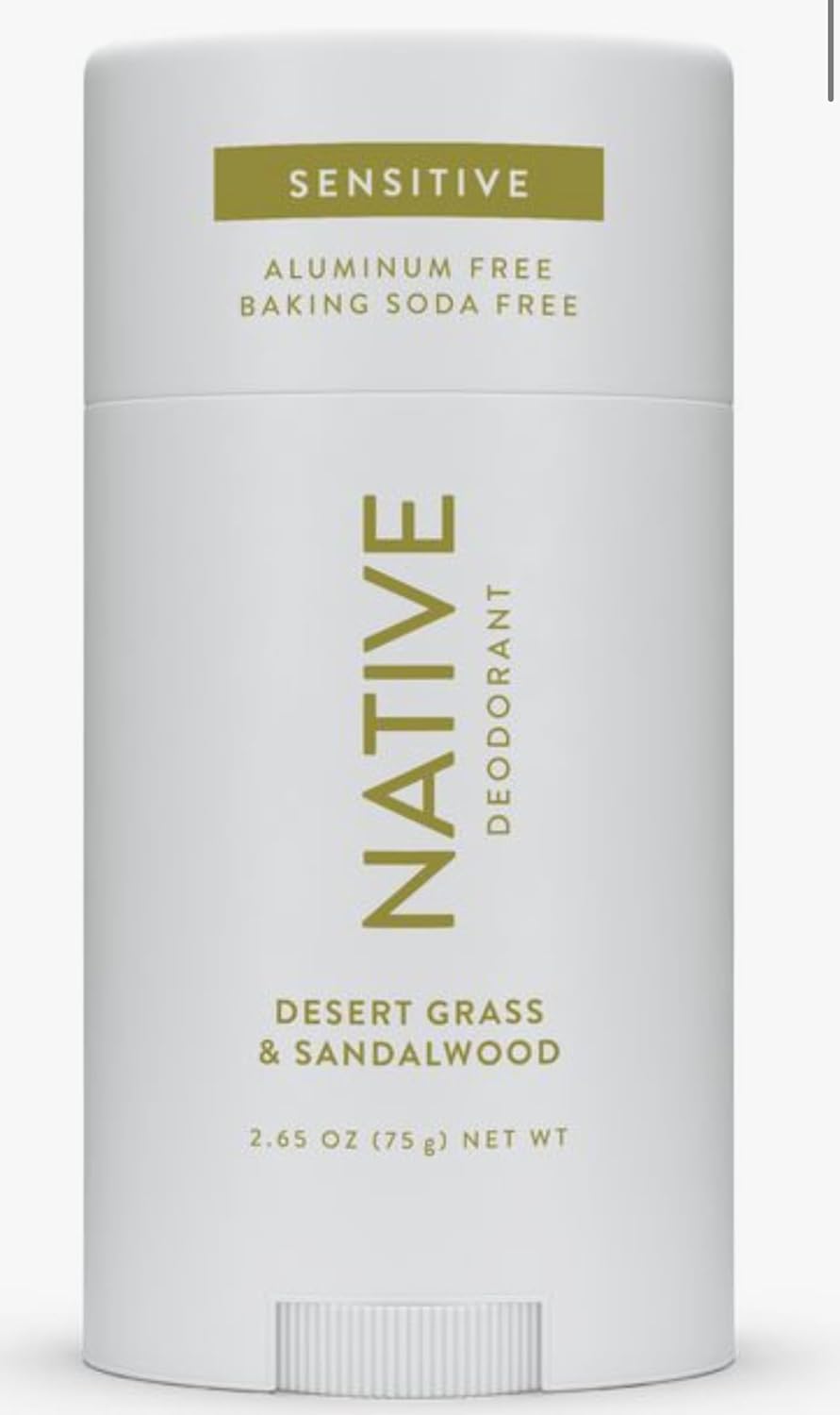 Native Sensative Deodorant Aluminum Free, Baking Soda Free, Desert Grass & Sandalwood