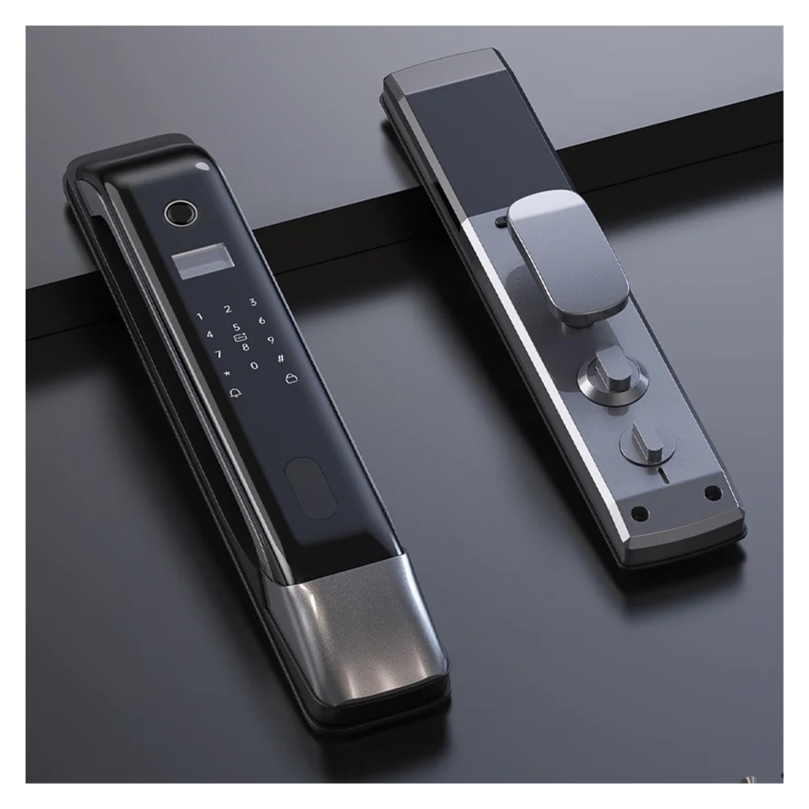 Serratura Smart, Serrature Elettroniche Con Password Digitale APP Il Telecomando Sblocca La Serratura Automatica Intellinte Con Impronta Digitale Con Fotocamera ,Smart Lock Facile da Installare(K1P-Br
