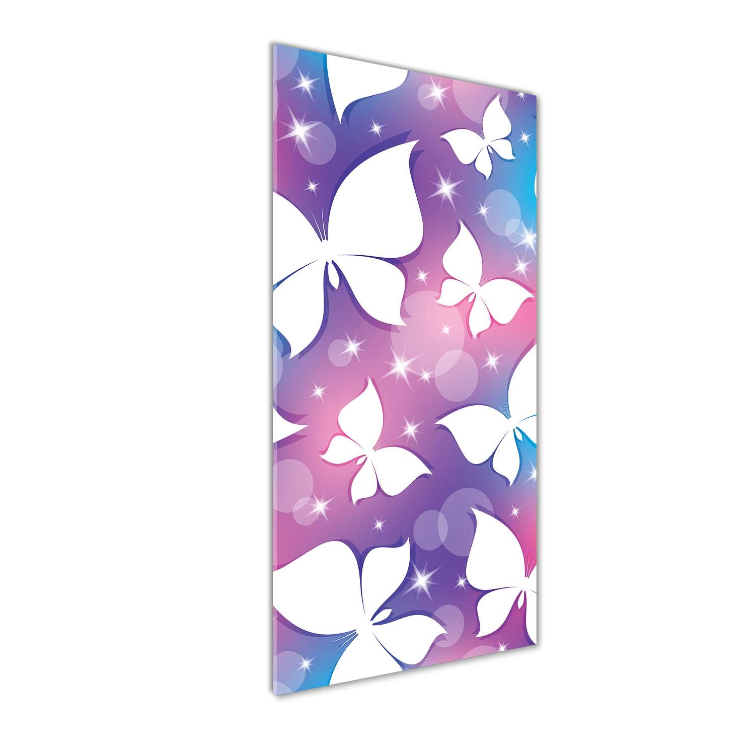 Tableaux pour la mur en verre acrylique Tulup 50x125 cm motif papillons
