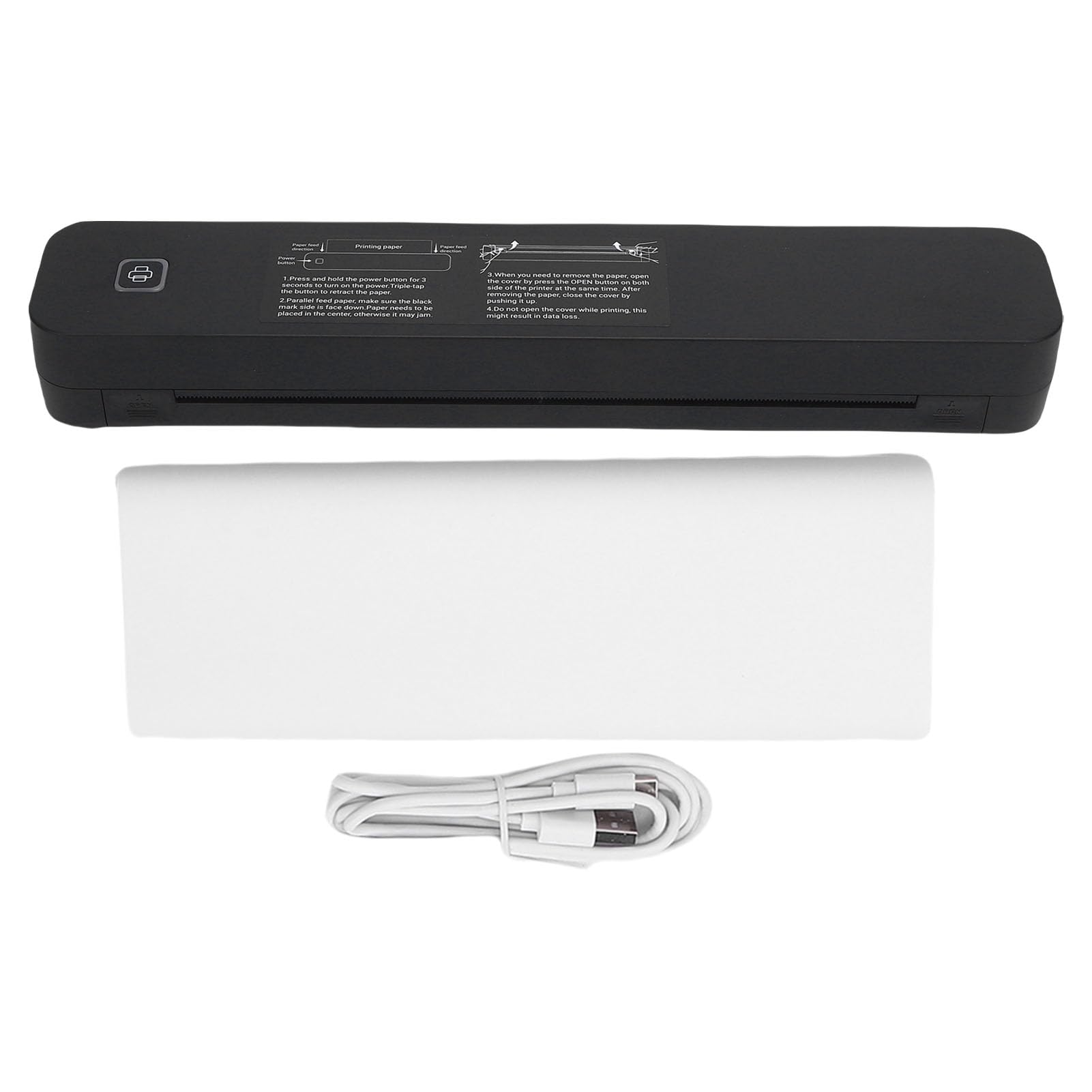 Stampante Termica, 2600mAh Risoluzione 203DPI Stampante Mobile a Stampa Veloce 4-6 S con Design Senza Inchiostro a Basso Rumore Stampantes Portatile Senza Inchiostro