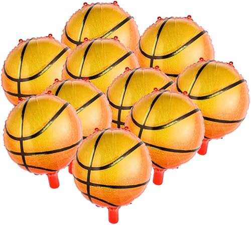 Miniatura 4 de 10 globos de baloncesto de 18 pulgadas, decoraciones de cumpleaños de baloncesto de papel de aluminio, globos de Mylar deportivos, decoraciones de