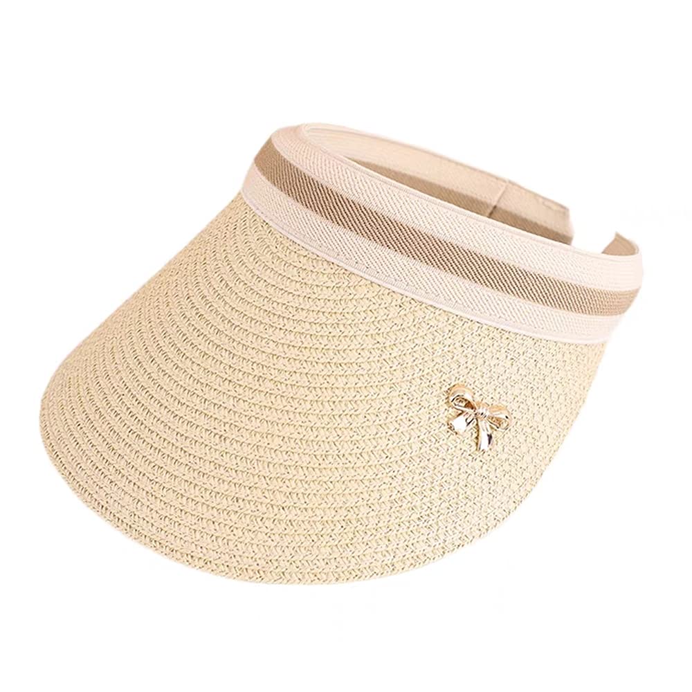 BZCBZCSHOW Sun hat Summer Hollow Hat Women Sun Protection Beach Sun Hat Straw Hats Anti-UV Peaked Cap