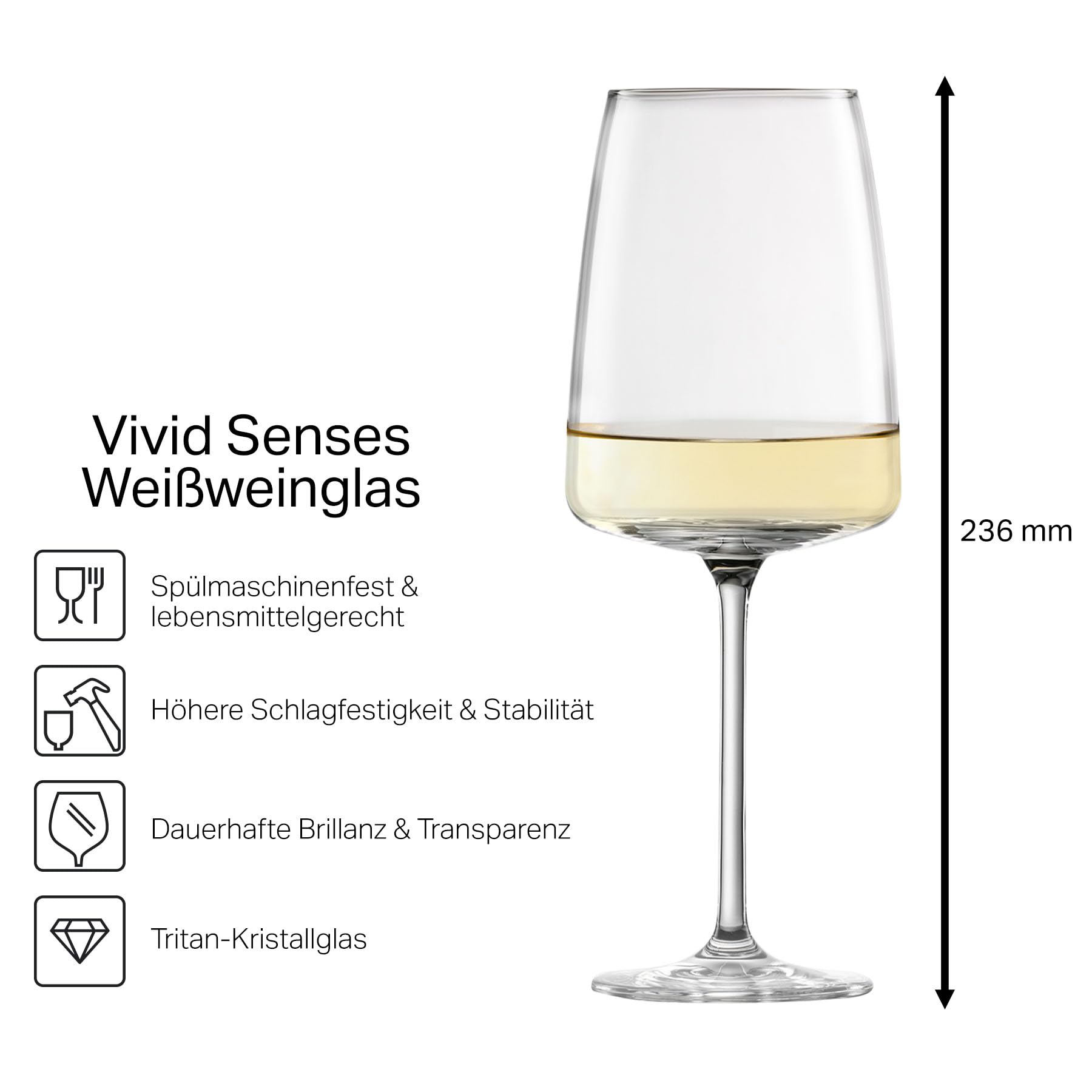 2X Schott Zwiesel Weißweinglas 535ml mit Namen oder Wunschtext graviert - Vivid Senses - Weingläser als personalisiertes Geschenk für Paare, Eltern oder zur Hochzeit - Motiv (Verzierung 03)